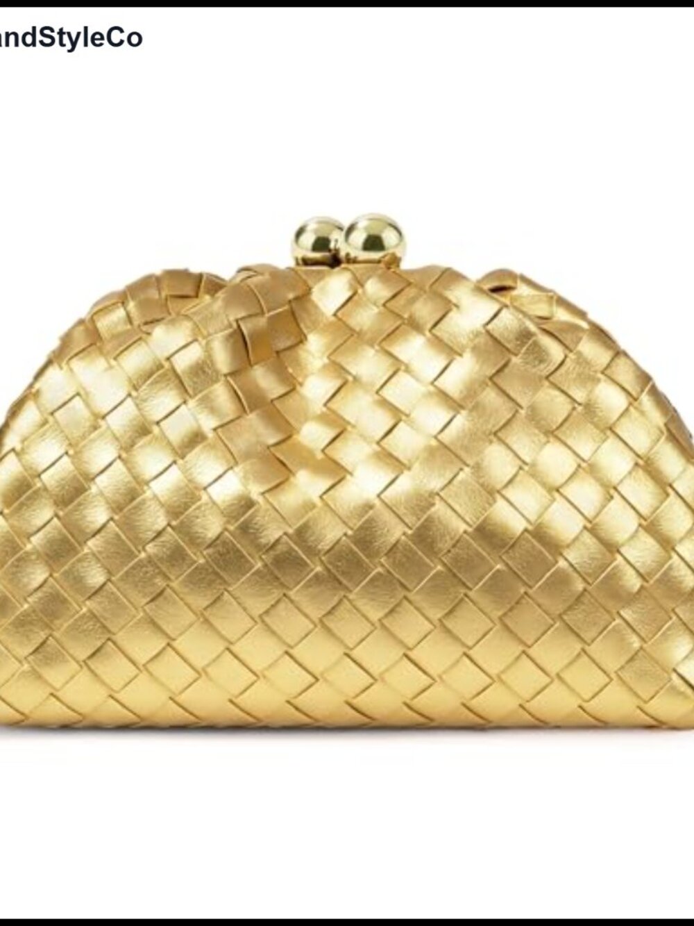 Woven Vegan Leather Evening Clutch Crossbody Purse for Women Wedding